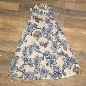 Floral print open back dress